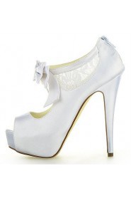 Women's Wedding Shoes Peep Toe/Heels/Platform Heels Wedding Ivory/Champagne/White