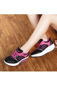 Women's Walking Shoes Leather / Tulle Black / Blue / White / Gray / Fuchsia