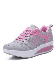 Women's Walking Shoes Leather / Tulle Black / Blue / White / Gray / Fuchsia