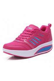 Women's Walking Shoes Leather / Tulle Black / Blue / White / Gray / Fuchsia