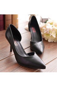 Women's Shoes Leatherette Stiletto Heel Heels Heels Party & Evening Black / Beige