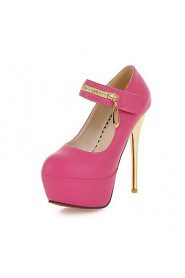 Women's Shoes Stiletto Heel/Round Toe Heels/Party & Evening/Dress Black/Blue/Pink/Red/White