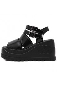 Women's Shoes Wedge Heel Wedges / Creepers / Open Toe Sandals Casual Black