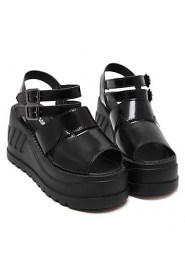 Women's Shoes Wedge Heel Wedges / Creepers / Open Toe Sandals Casual Black