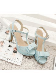 Women's Shoes Leatherette Stiletto Heel Peep Toe Sandals Wedding / Office & Career / Party & Evening