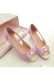 Women's Shoes Wedge Heel Wedges/Open Toe Sandals Office & Career/Dress Pink/Purple/Beige