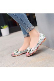 Women's Shoes Heel Peep Toe Sandals Outdoor / Dress / Casual Blue / Green / Pink / Beige/638