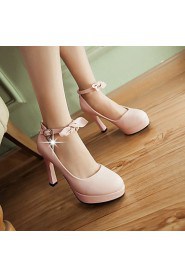 Women's Shoes Stiletto Heel Heels / Platform / Round Toe Heels Party & Evening / Dress Blue / Pink / Beige