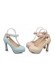 Women's Shoes Stiletto Heel Heels / Platform / Round Toe Heels Party & Evening / Dress Blue / Pink / Beige