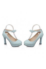 Women's Shoes Stiletto Heel Heels / Platform / Round Toe Heels Party & Evening / Dress Blue / Pink / Beige