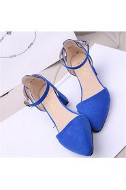 Women's Shoes Synthetic Chunky Heel Heels Heels Party & Evening / Dress Black / Blue / Green / Red