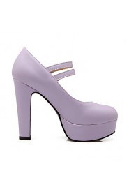 Women's Shoes Round Toe Chunky Heel Platform Pumps Shoes More Colors available