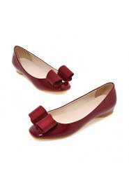 Women's Shoes PU Flat Heel Moccasin / Comfort / Square Toe / Closed Toe Flats Office & Career / Dress / Casual