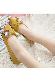 Women's Shoes Fleece Flat Heel Comfort Flats Outdoor / Casual Blue / Yellow / Red