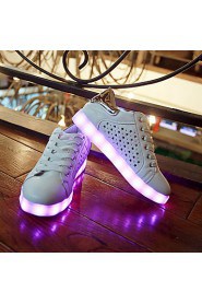 Women's Shoes Leatherette Flat Heel Round Toe Fashion Sneakers Outdoor / Casual / Athletic Green / Silver