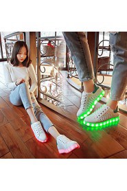 Women's Shoes Leatherette Flat Heel Round Toe Fashion Sneakers Outdoor / Casual / Athletic Green / Silver