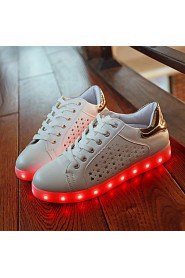 Women's Shoes Leatherette Flat Heel Round Toe Fashion Sneakers Outdoor / Casual / Athletic Green / Silver