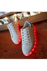 Women's Shoes Leatherette Flat Heel Round Toe Fashion Sneakers Outdoor / Casual / Athletic Green / Silver