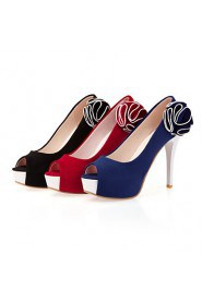 Women's Shoes Fleece Stiletto Heel Peep Toe Pumps Dress Shoes More Colors Available