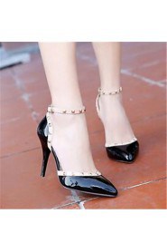 Women's Shoes PU Stiletto Heel Heels / Pointed Toe Heels Outdoor / Casual Black / Pink / Almond