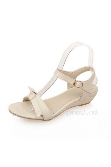 Women's Shoes Wedge Heel Wedges / Comfort / Open Toe Sandals Outdoor / Dress / Casual Black / Red / Almond / Beige