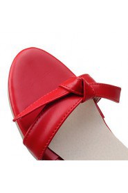 Women's Shoes Wedge Heel Wedges / Comfort / Open Toe Sandals Outdoor / Dress / Casual Black / Red / Almond / Beige