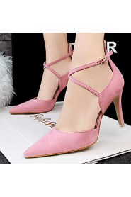 Women's Shoes Velvet Stiletto Heel Heels Heels Casual Black / Pink / Red / Gray