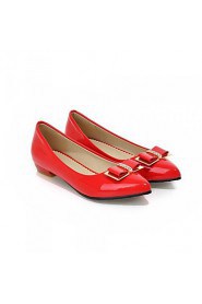 Women's Shoes Patent Leather Flat Heel Ballerina Loafers Office & Career/Casual Black/Blue/Red/White/Burgundy