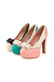 Women's Shoes Round Toe Chunky Heel Pumps Shoes More Colors Available