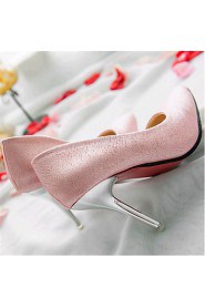 Women's Shoes Leather Stiletto Heel Heels Heels Wedding / Office & Career / Party & Evening / Dress / Casual Black