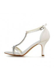 Satin Wedding Occasion Stiletto Heel Pumps & T-Strap Sandals & Heels(More Colors)