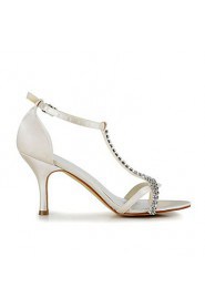 Satin Wedding Occasion Stiletto Heel Pumps & T-Strap Sandals & Heels(More Colors)