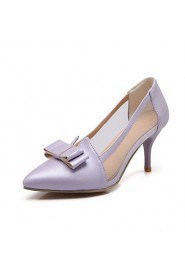 Women's Shoes Stiletto Heel /Pointed Toe Heels Bowknot Party & Evening/Dress Blue/Pink/Purple/Beige