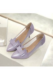 Women's Shoes Stiletto Heel /Pointed Toe Heels Bowknot Party & Evening/Dress Blue/Pink/Purple/Beige