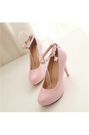 Women's Shoes Synthetic Stiletto Heel Heels/Basic Pump Pumps/Heels Office & Career/Dress/Casual Blue/Pink/White