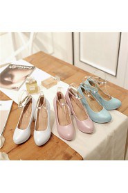 Women's Shoes Synthetic Stiletto Heel Heels/Basic Pump Pumps/Heels Office & Career/Dress/Casual Blue/Pink/White