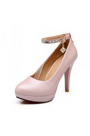 Women's Shoes Synthetic Stiletto Heel Heels/Basic Pump Pumps/Heels Office & Career/Dress/Casual Blue/Pink/White