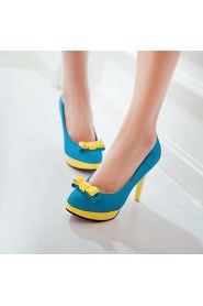 Women's Shoes Round Toe Stiletto Heel Pumps Shoes with Bowknot More Colors available