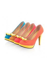 Women's Shoes Round Toe Stiletto Heel Pumps Shoes with Bowknot More Colors available