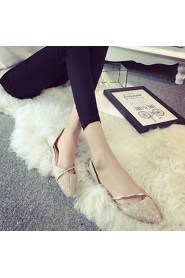 Women's Shoes Bling Flat Heel Ballerina / Pointed Toe Flats Office & Career / Party & Evening / Dress Silver / Gold