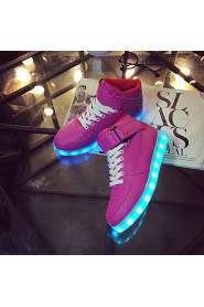 Women's Shoes Leatherette Flat Heel Round Toe Fashion Sneakers Outdoor / Athletic / Casual Blue / Red