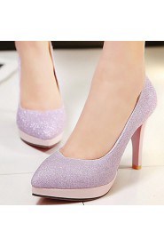 Women's Shoes Glitter/Stiletto Heel Heels/Platform/Pointed Toe Heels Party & Evening/Dress Black/Blue/Purple