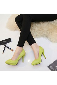 Women's Shoes Velvet/Stiletto Heel/Platform/Pointed Toe Heels Wedding Shoes Party & Evening/Dress Black/Green/Fuchsia