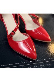 Women's Shoes Patent Leather Stiletto Heel Heels / Pointed Toe Heels Office & Career / Party & Evening / Dress Black