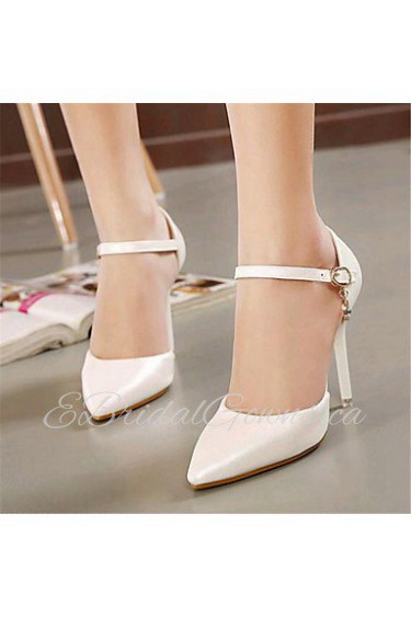 Women's Shoes Leatherette Stiletto Heel Heels Heels Wedding / Party & Evening Pink / White