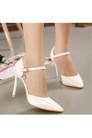 Women's Shoes Leatherette Stiletto Heel Heels Heels Wedding / Party & Evening Pink / White