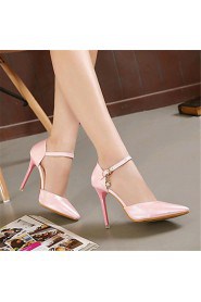 Women's Shoes Leatherette Stiletto Heel Heels Heels Wedding / Party & Evening Pink / White