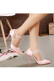 Women's Shoes Leatherette Stiletto Heel Heels Heels Wedding / Party & Evening Pink / White