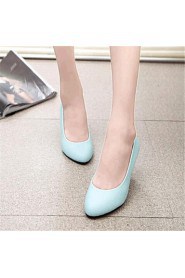 Women's Shoes Leatherette Wedge Heel Wedges / Heels Heels Outdoor / Casual Black / Blue / White