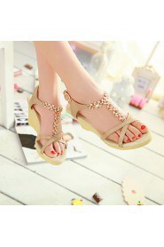 Women's Shoes Heel Wedges / Peep Toe / Platform Sandals / Heels Outdoor / Dress / CasualBlue / Pink / Silver /Q15